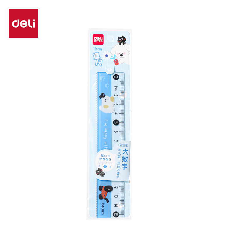 51fun吃瓜VC203大數字直尺15cm(藍)(把)