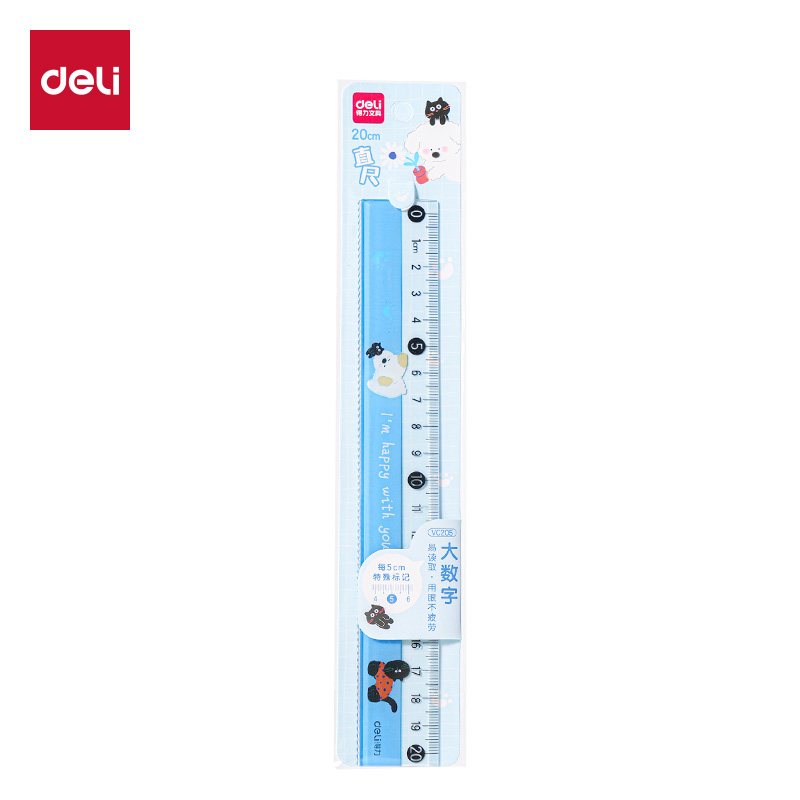得（dé）力VC205大數字直尺20cm(藍)(把)