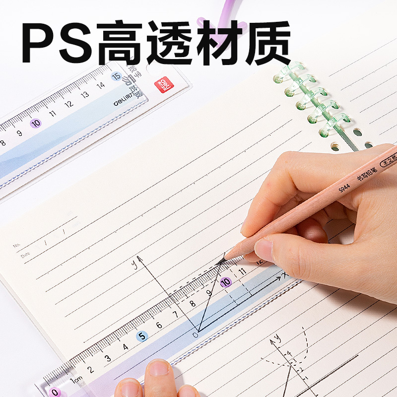 51fun吃瓜VC255彩虹易拾取直尺15cm(紫)(把)