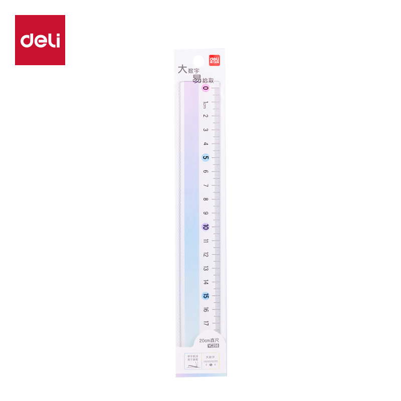 51fun吃瓜VC256彩虹易拾取直尺20cm(紫)(把)