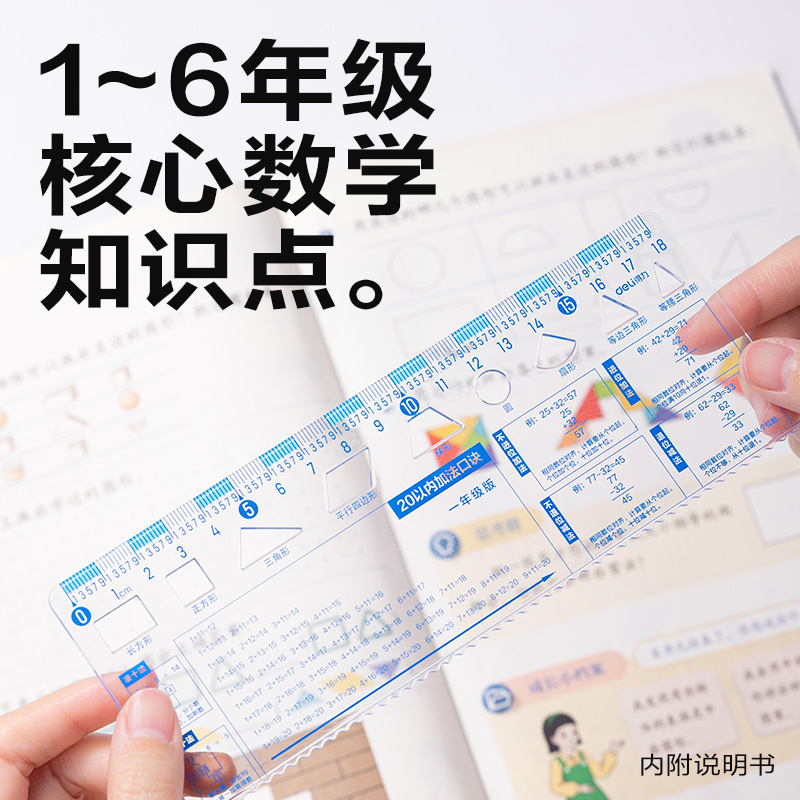 51fun吃瓜VC251-6六年級知（zhī）識套尺18cm(透明)(套)