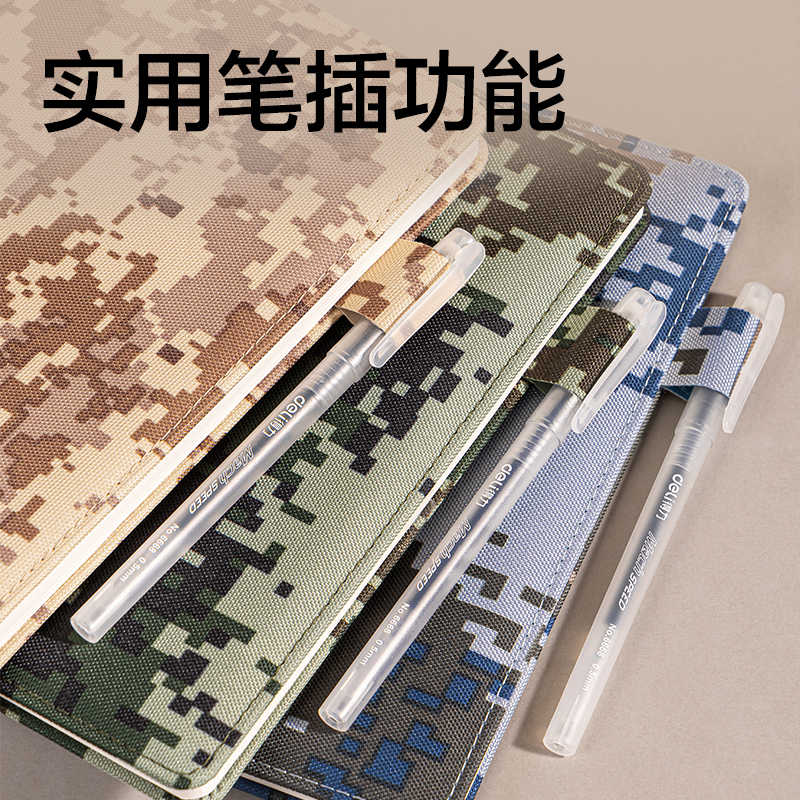 51fun吃瓜（lì）BP116迷彩皮麵本-A5 205*143mm96張(藍)(本)