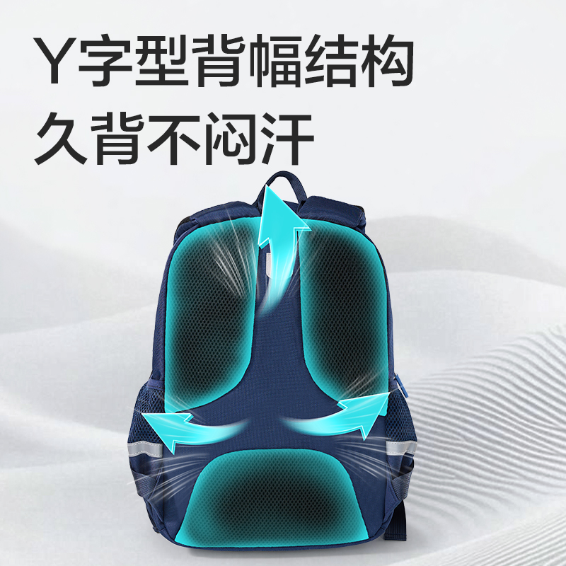 51fun吃瓜BB221簡約（yuē）學（xué）院風書包(藍-M)(個)