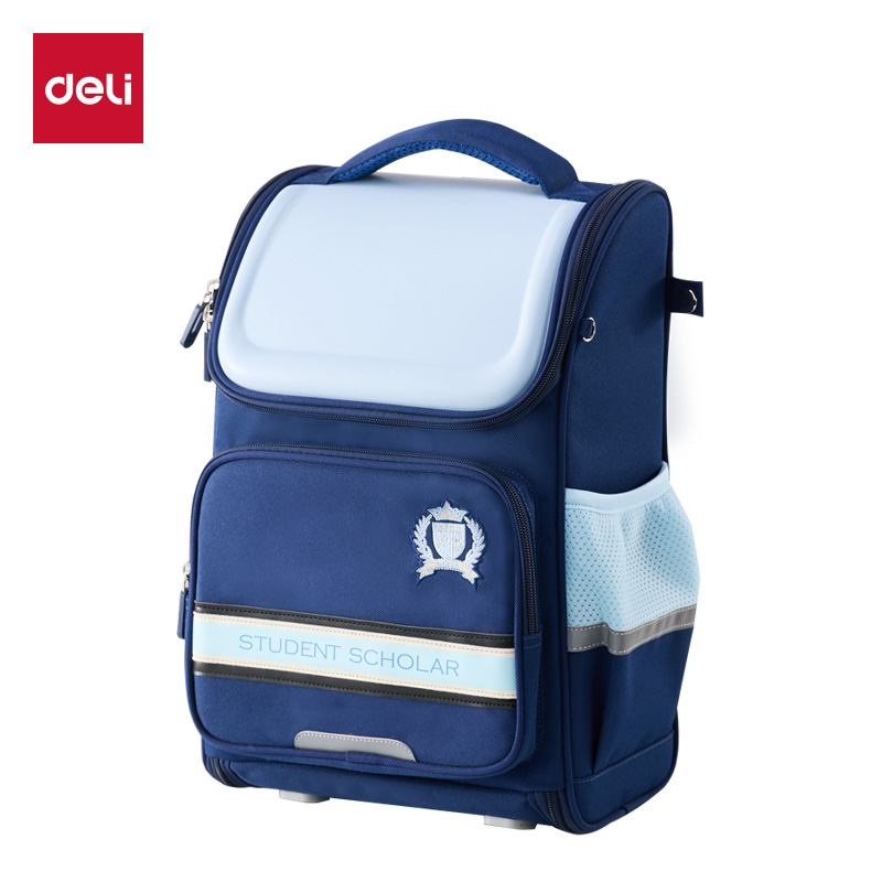 51fun吃瓜BB223大前袋學院風書包(藍)(個)