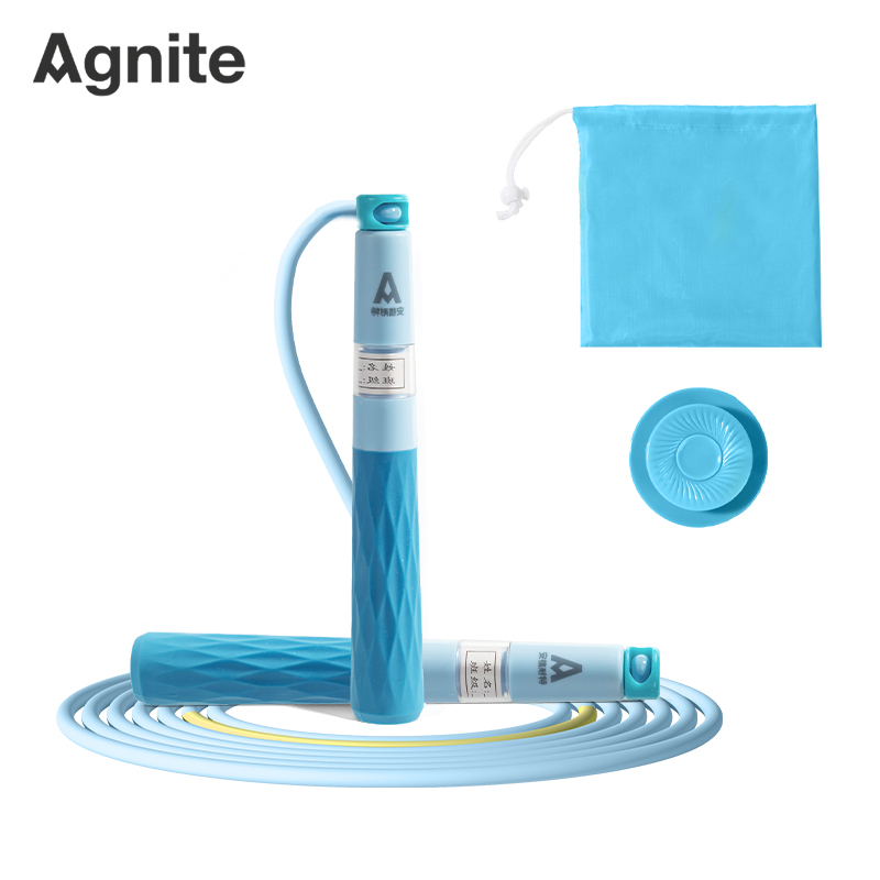 安格耐特FT158-1雙軸承分段式U型競速PVC跳繩(藍色)(根)