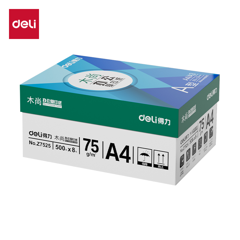 51fun吃瓜Z7525木尚複印紙A4-75g-8包(白色)(包)
