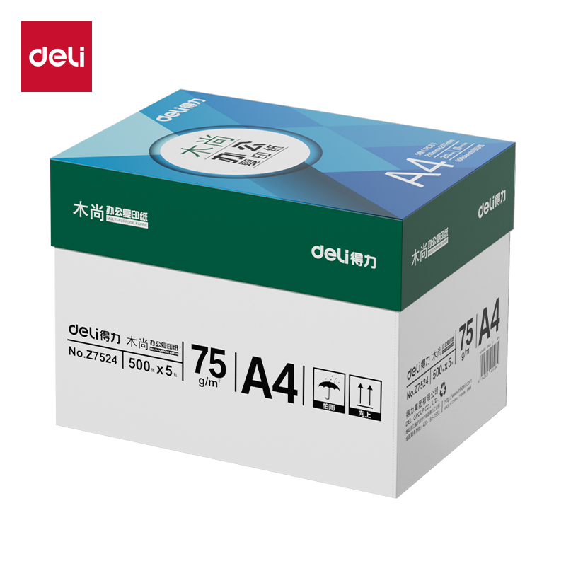 51fun吃瓜Z7524木尚複印紙A4-75g-5包(白色)(包)