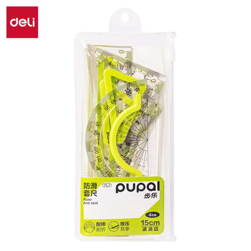 得（dé）力（lì）PL7步樂軟膠防滑套尺15cm(綠)(套)