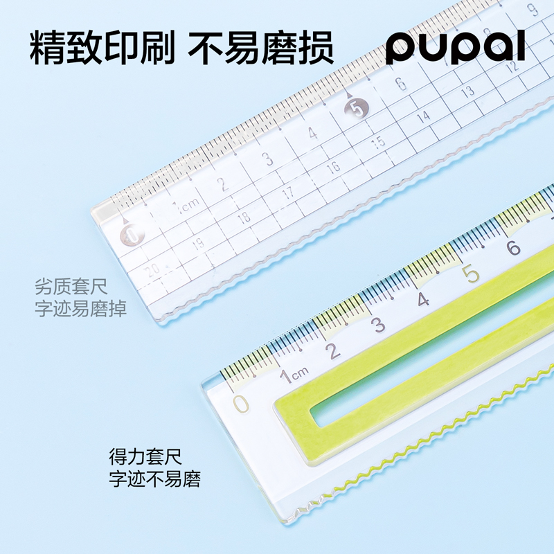 得（dé）力PL7步樂（lè）軟膠防滑套尺（chǐ）15cm(綠)(套)