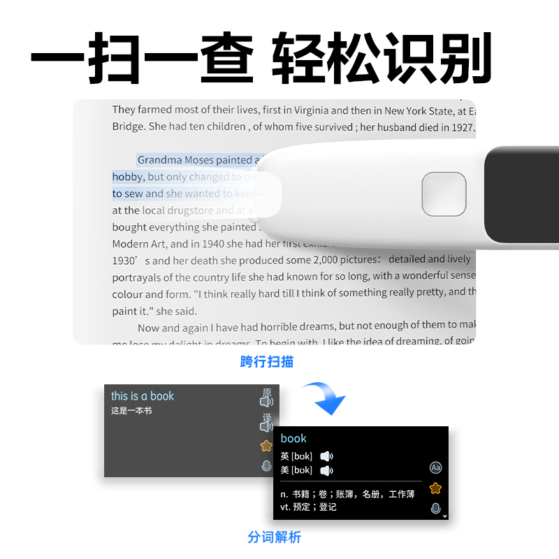 51fun吃瓜R5-D智能學習產品（pǐn）_詞典筆(白)(支)