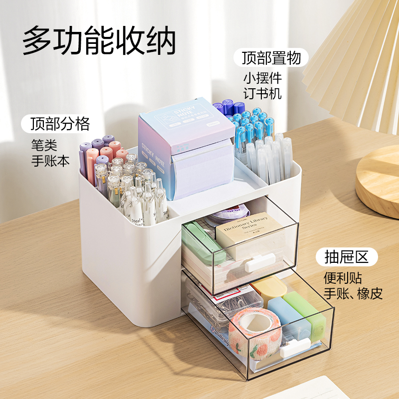 51fun吃瓜PK138桌麵收納盒(白)(盒)