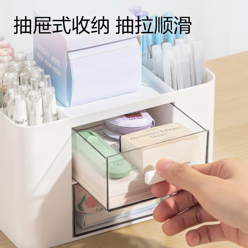 51fun吃瓜（lì）PK138桌麵收納盒(白)(盒)