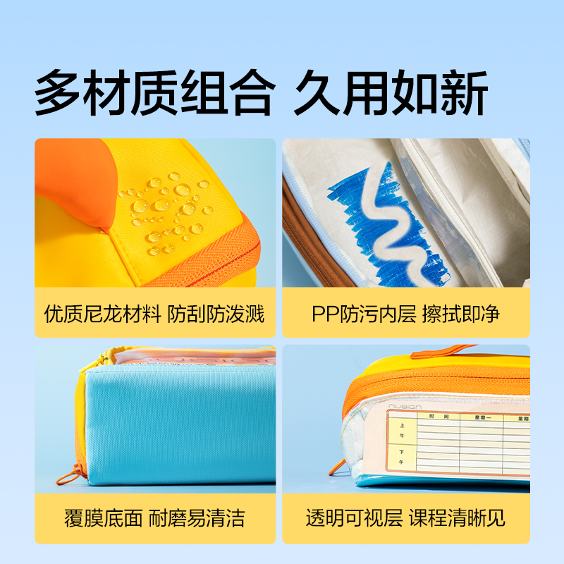 紐賽NS421可平（píng）攤防髒（zāng）汙筆袋(個)(黃)