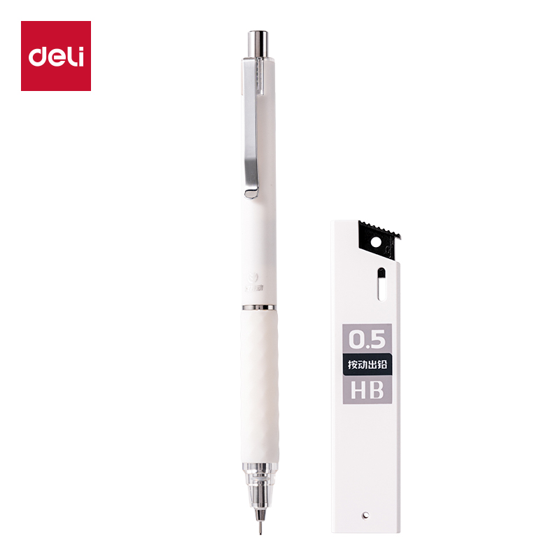 得（dé）力SH316-05雙按動活動鉛筆套裝HB0.5-60mm(白)(卡)