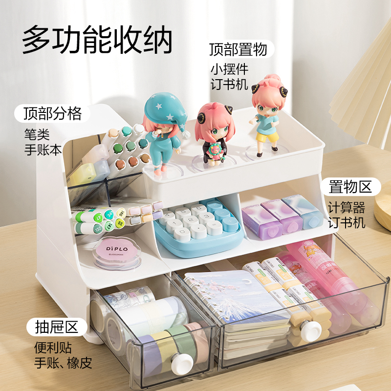 51fun吃瓜（lì）PK149多功能斜插式筆（bǐ）筒收納盒(白)(盒)