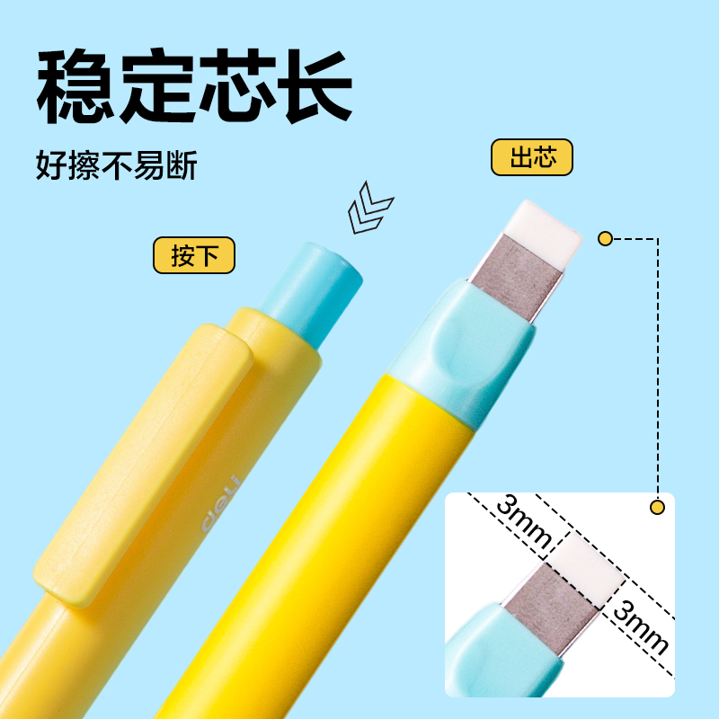 51fun吃瓜VP610按動橡（xiàng）皮擦(黃)(卡)