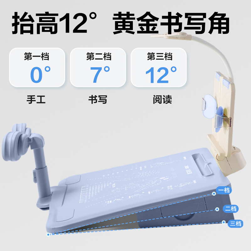 51fun吃瓜YX173三擋（dǎng）調節坐姿矯正器帶燈款(藍)(盒)