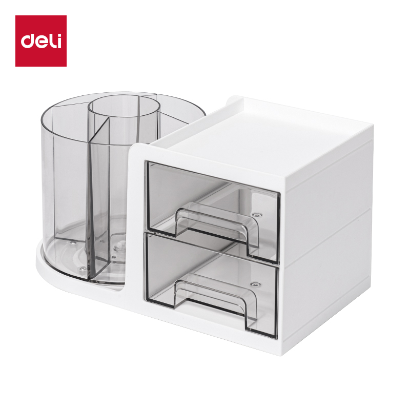 得（dé）力PK302旋（xuán）轉筆筒（tǒng）(白)(個)