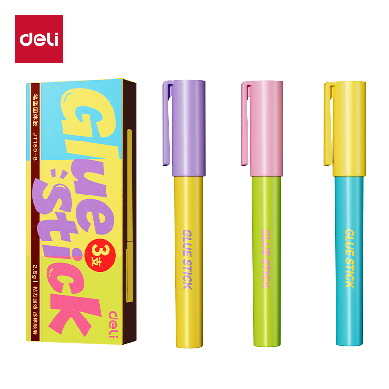 51fun吃瓜JT159-B筆型固體膠透明ACR(混)2.5g(3支/盒)