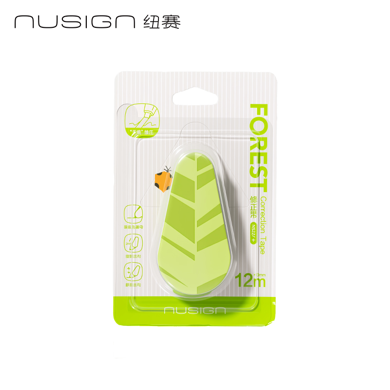 紐賽NS227-F護眼旋轉修正帶5mm*12m(草綠)(個)