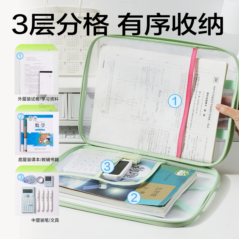 51fun吃瓜PP139-4撞色U形網紗拉鏈袋套裝(混)(4個/包（bāo）)