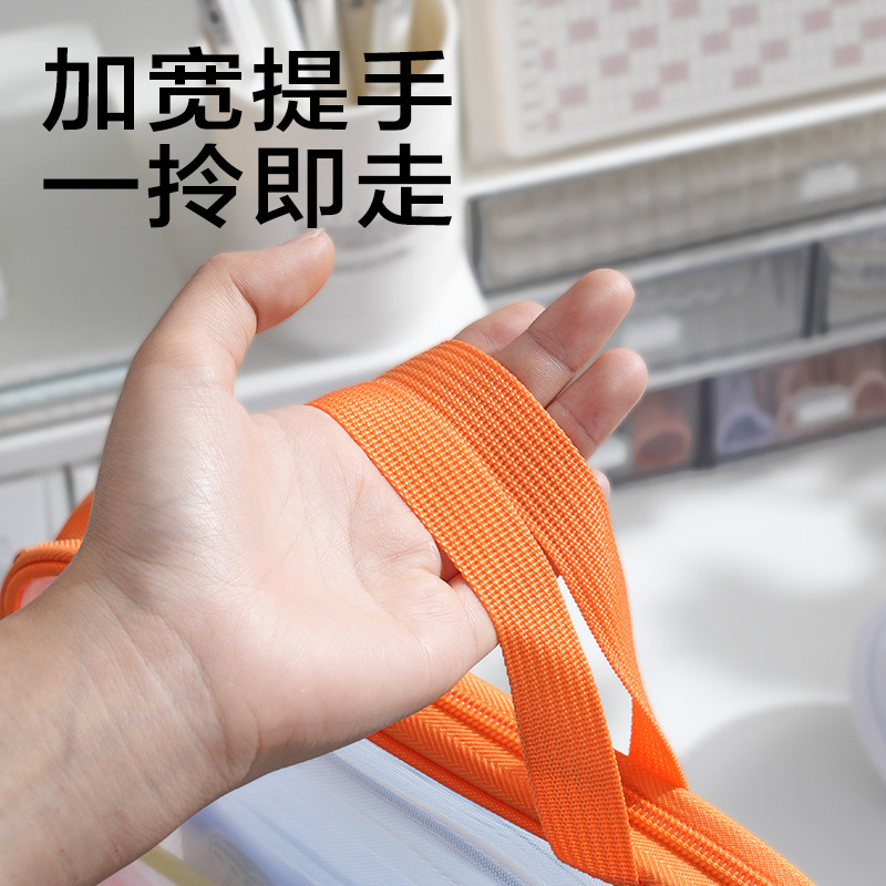 51fun吃瓜PP139-4撞色U形網紗拉鏈袋套裝(混)(4個/包)