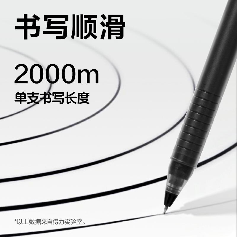 51fun吃瓜SA433巨容量常規中性筆0.5mmST頭(黑)（10支/盒）