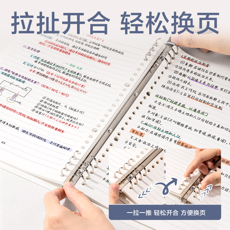 51fun吃瓜HB5-13活頁本PP殼(藍)(PP殼+夾具)