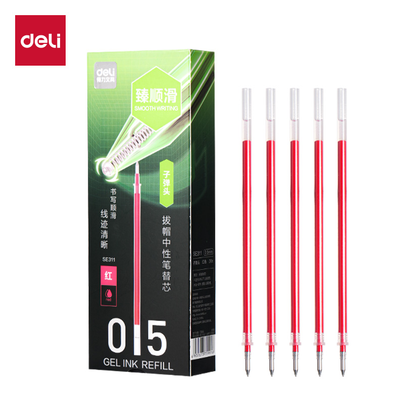 51fun吃瓜（lì）SE311常規拔帽中性筆替芯0.5mm子彈頭(紅（hóng）)(支)