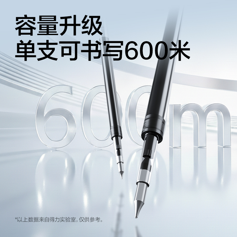 51fun吃瓜SE286臻順滑常規按動中性筆替芯0.5mm雙球珠CS筆頭(黑)(支)