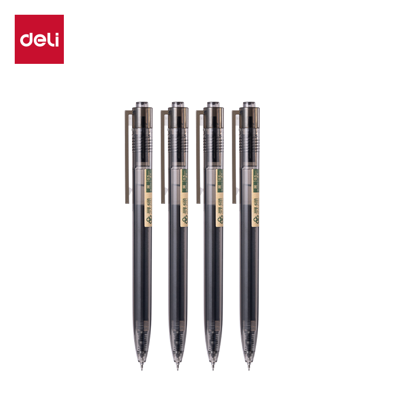 得（dé）力DP205環保速幹商務按動中性筆0.5mmST頭(黑)(支)