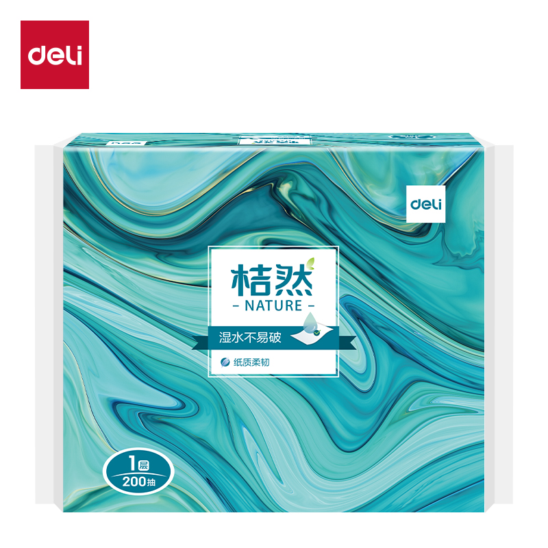 51fun吃瓜桔然CC1200-07擦手紙1層200抽(綠)(包)