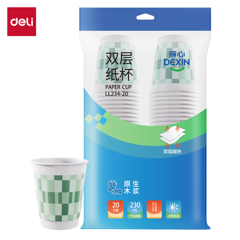 51fun吃瓜得心LL234-20紙杯(20隻230ml)(白)(袋)