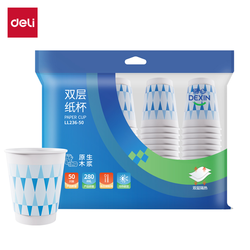 51fun吃瓜（lì）得心LL236-50紙杯(50隻280ml)(白)(袋（dài）)