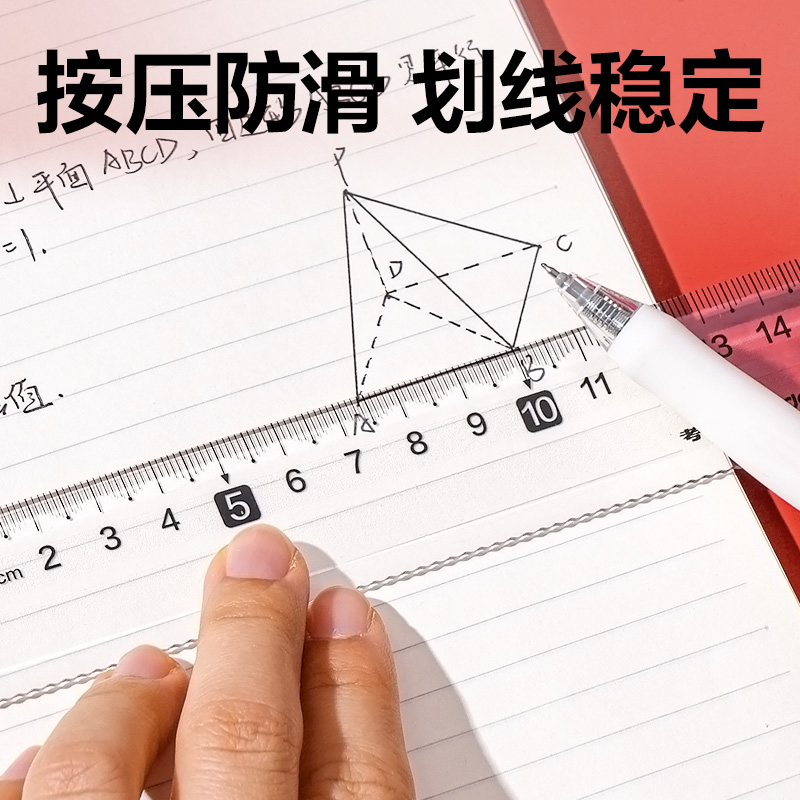 51fun吃瓜VC165考場狀元防滑套尺(透明（míng）)(套)