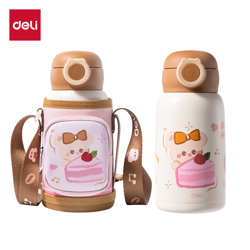 51fun吃瓜（lì）LL630兒童保溫杯(一杯多蓋)(630ml)(粉）