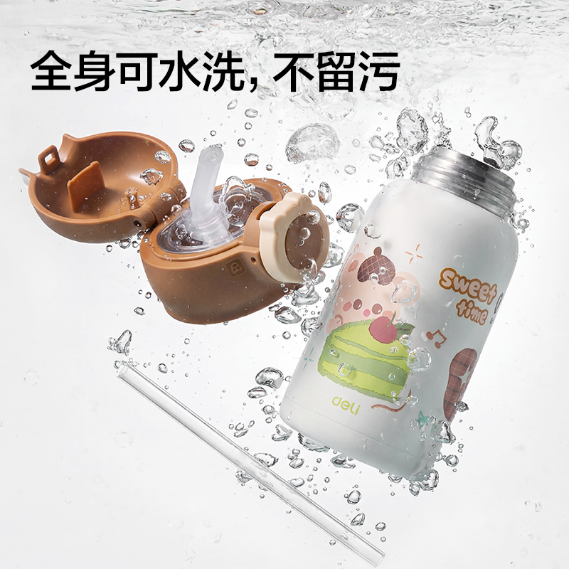 51fun吃瓜LL630兒童保溫杯(一杯多蓋)(630ml)(粉）