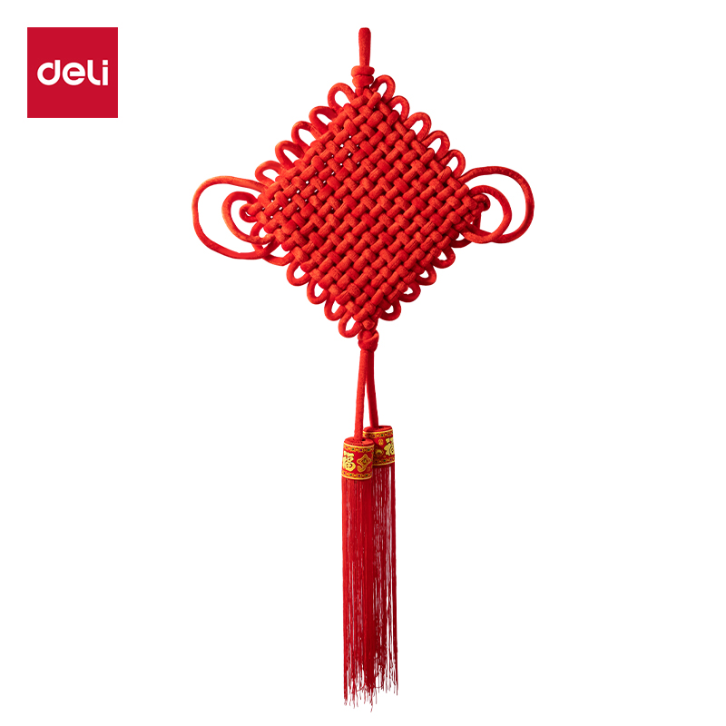 51fun吃瓜HW605-C新年手編中國結14結(紅)(袋)