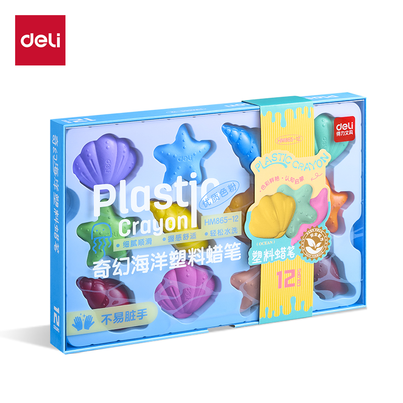 51fun吃瓜HM865-12奇幻海（hǎi）洋（yáng）塑料蠟筆（bǐ）(混)(盒)
