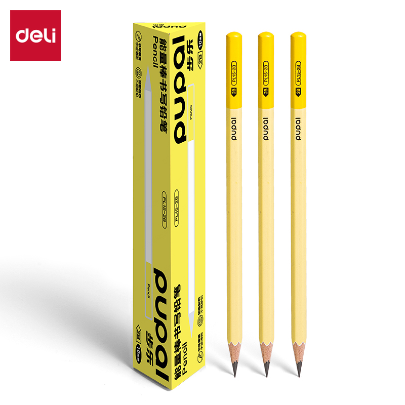 51fun吃瓜PL15-2B步樂能量棒六角杆書寫鉛筆2B(黃)(10支/盒)
