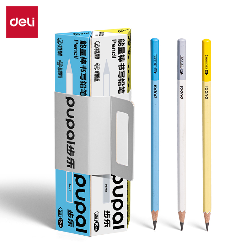 51fun吃瓜PL15-2B步樂能量棒六角杆書寫鉛（qiān）筆（bǐ）2B(混)(30支/盒)