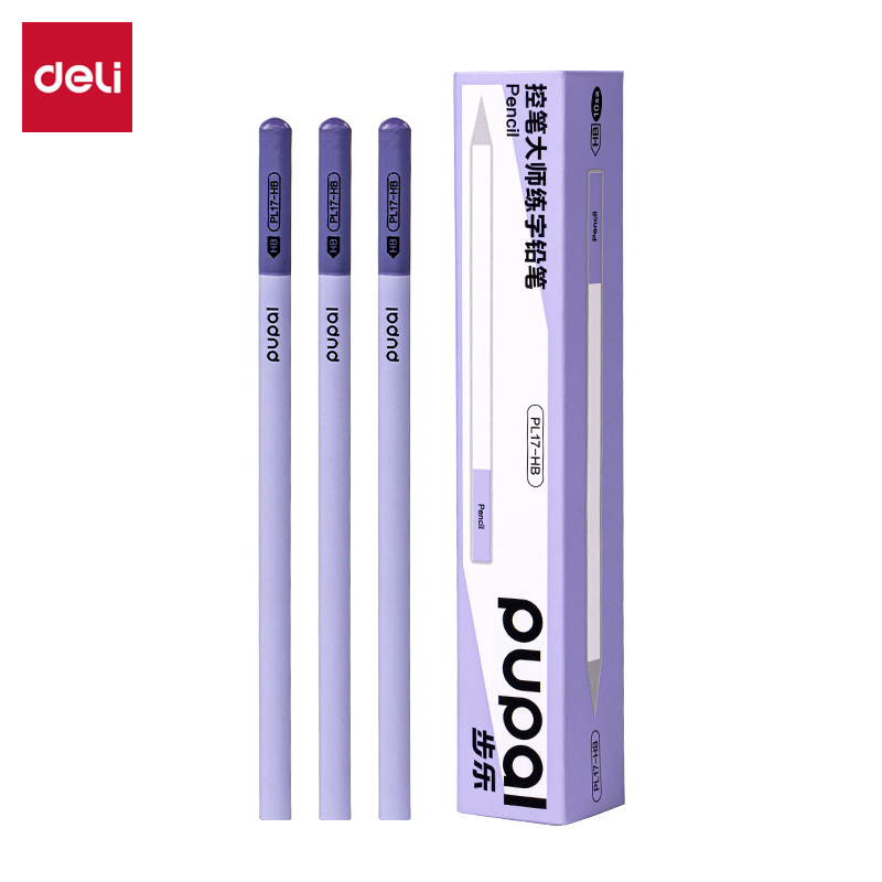 51fun吃瓜PL17-HB步樂控筆大師加粗三角杆書寫鉛筆HB(混)(10支/盒)