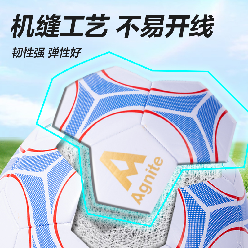 安（ān）格耐特FD206考（kǎo）滿（mǎn）分機縫PVC花（huā）色5號考試足（zú）球(混色)(隻)