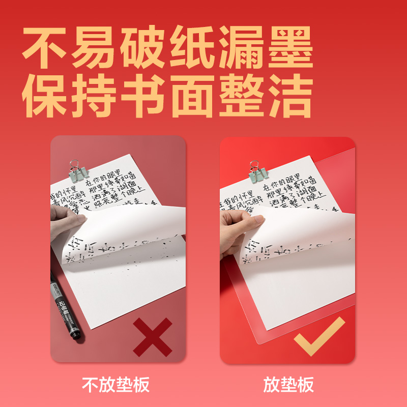 得（dé）力PP985-A4連中三元環保PVC墊板(透明)(個)