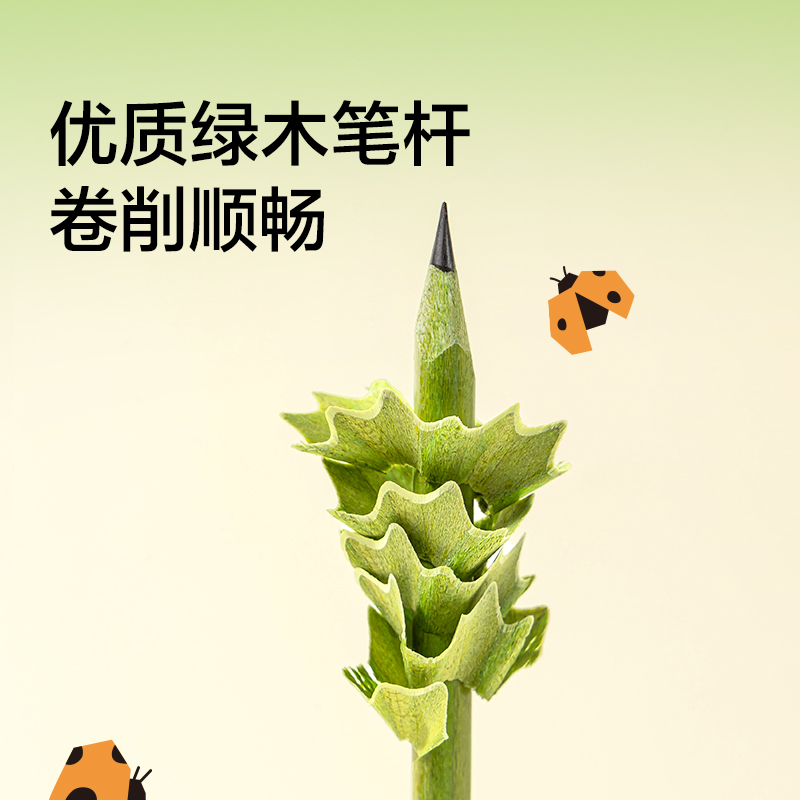 紐賽NS795-HBF護（hù）眼綠木三角杆書寫（xiě）鉛筆HB(混)(10支/盒)