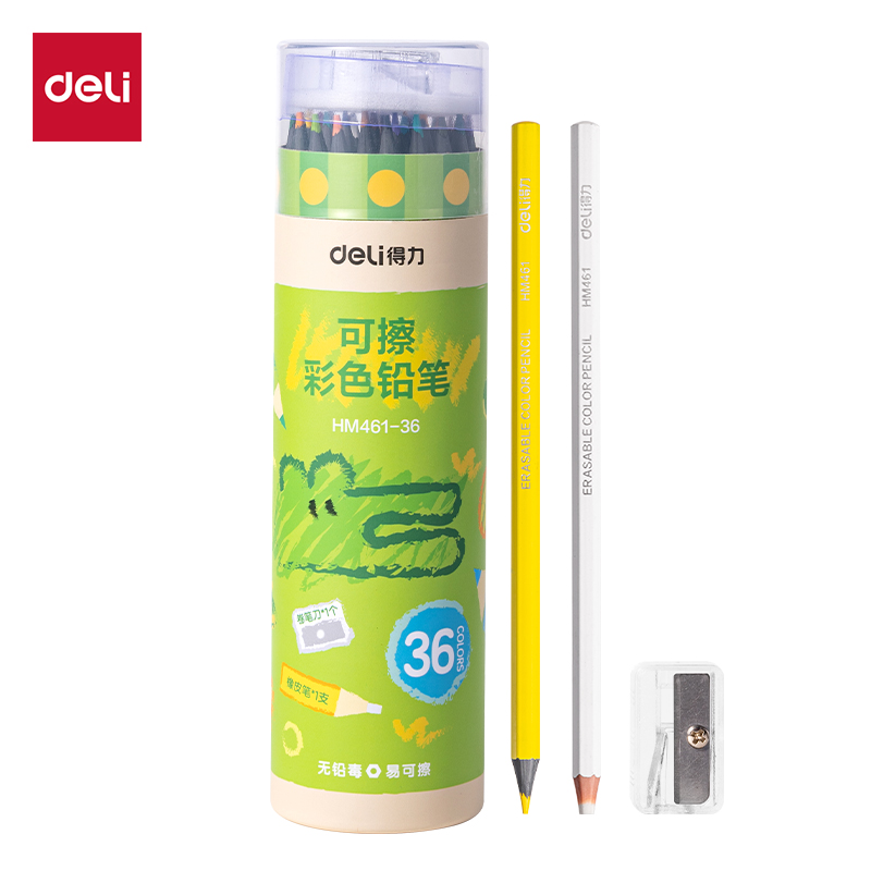 51fun吃瓜HM461-36六角杆可擦彩鉛(混)(36色/筒)