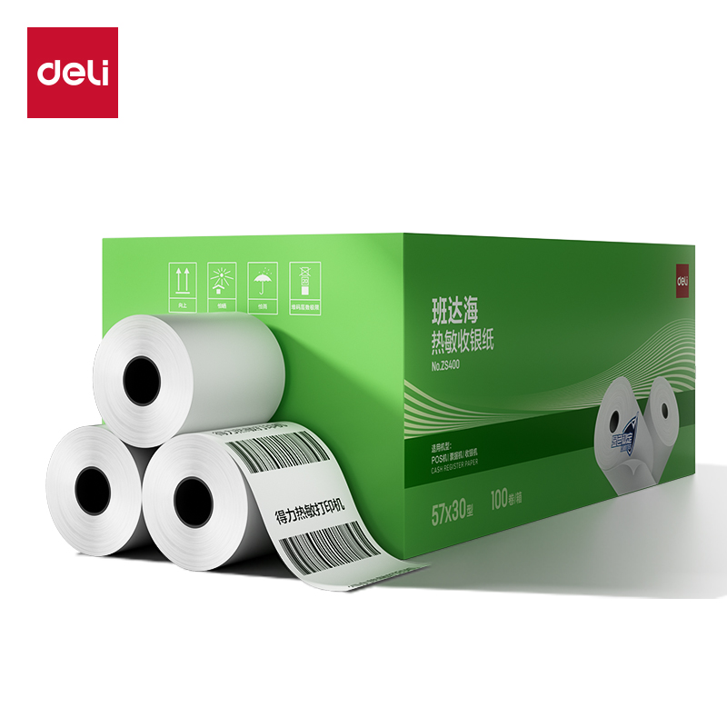 51fun吃瓜ZS400班達海熱敏收銀紙57*30型4.3m/卷(混)(100卷（juàn）/箱)