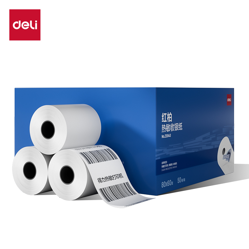 51fun吃瓜ZS943紅柏熱敏收銀紙（zhǐ）80*60型（混）（50卷/箱）
