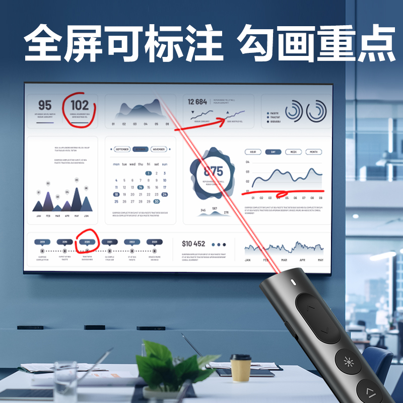 得（dé）力MA223激（jī）光翻頁筆(灰)(支)