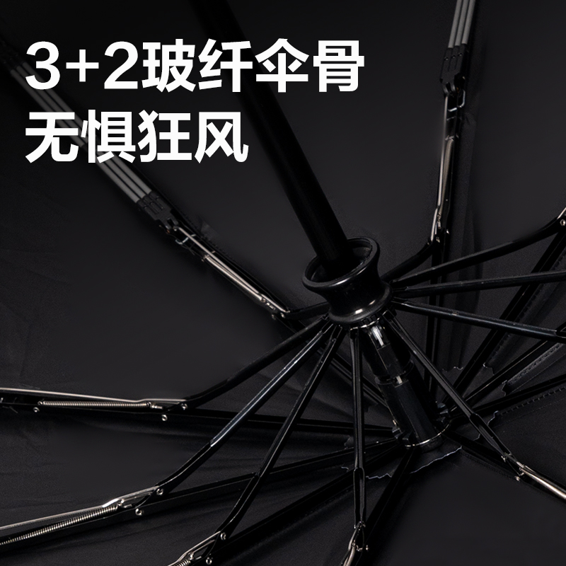 51fun吃瓜LY611自動晴雨傘-節節收(10K58)(黑（hēi）)(把)